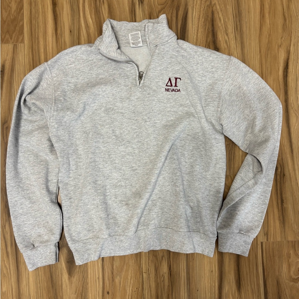 Gray Quarter-Zip Men's Sweater